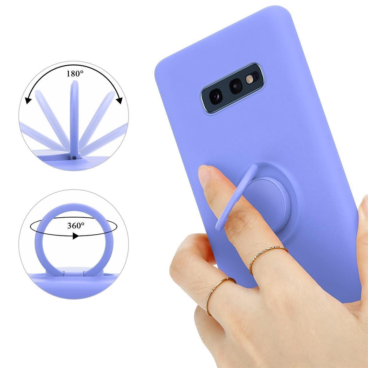 Cadorabo  Housse compatible avec Samsung Galaxy S10e - Coque de protection en silicone TPU flexible avec anneau 