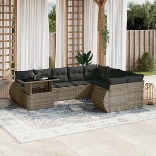 VidaXL set divano da giardino Polirattan  