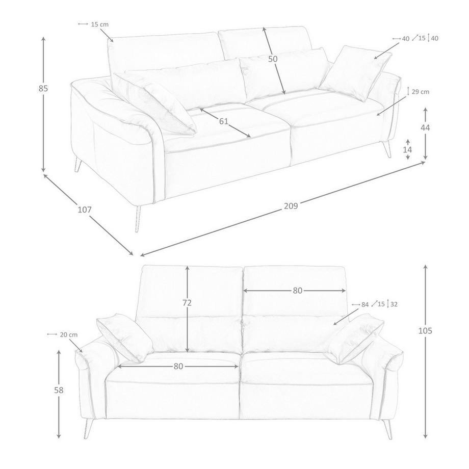 ANGEL CERDA Divano a 3 posti in pelle marrone  