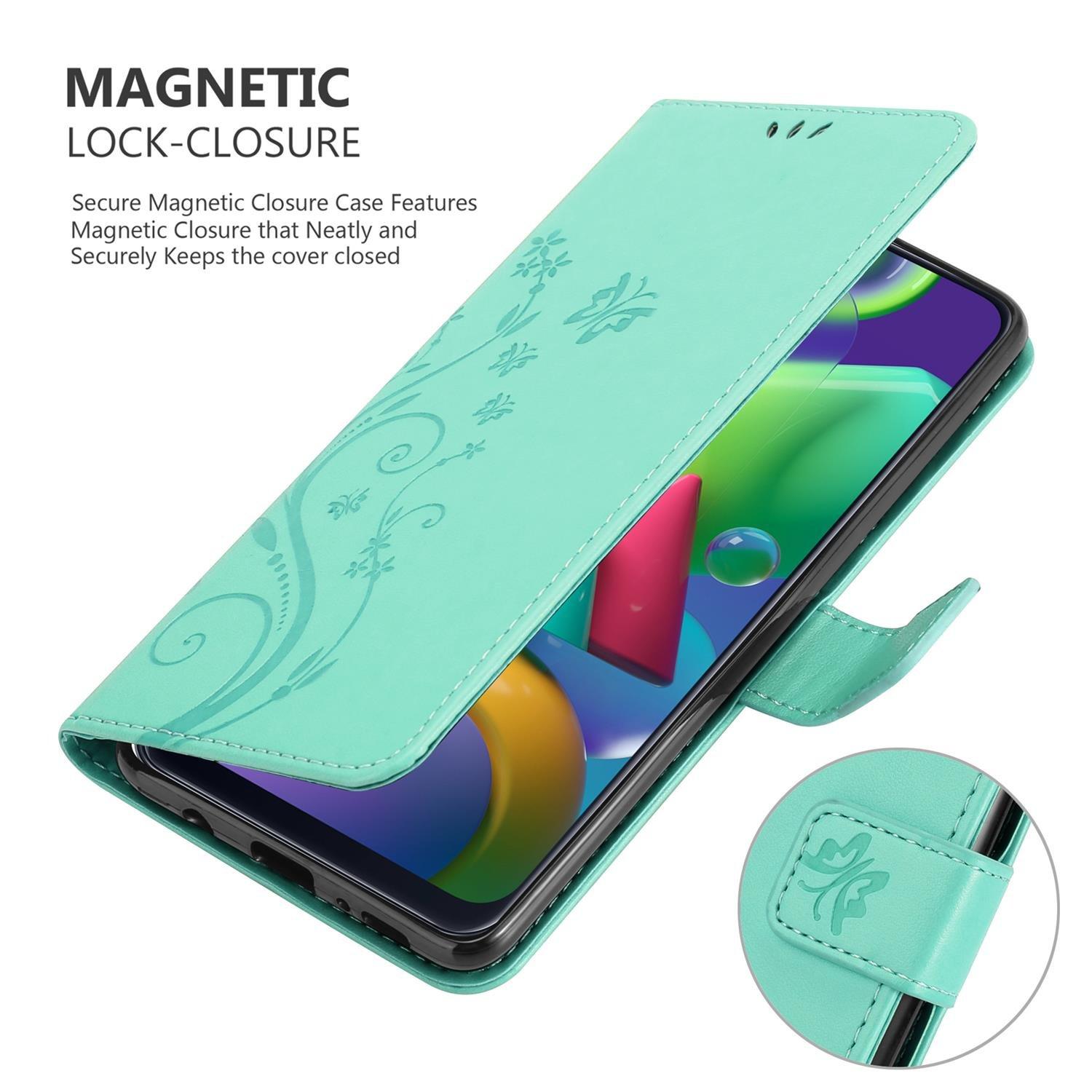 Cadorabo  Hülle für Samsung Galaxy M31 Blumen Design Magnetverschluss 