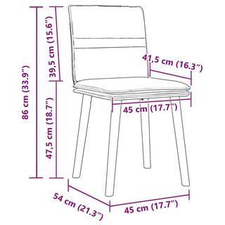 VidaXL Chaise de salle à manger tissu  