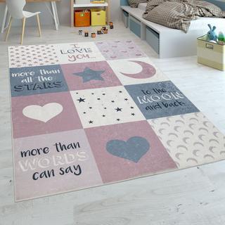 Paco Home Stars Moon Stars de la fille du tapis pour enfants  