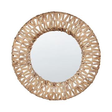 Miroir en Fibre de jacinthe d'eau Boho SABAOI