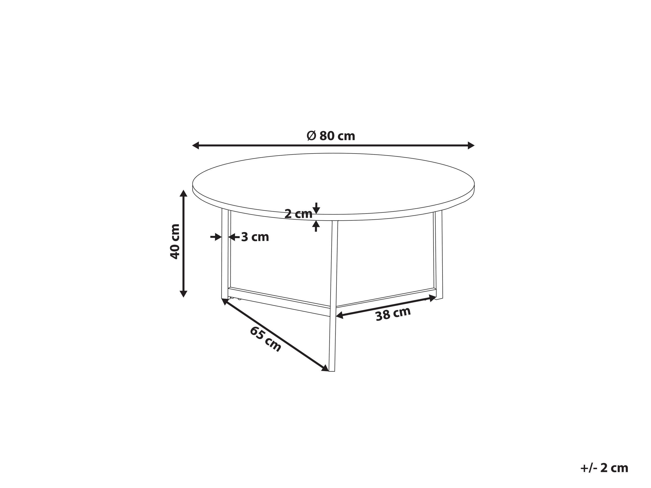 Beliani Table basse en MDF Industriel TIPPO  