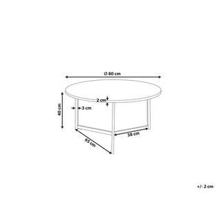 Beliani Table basse en MDF Industriel TIPPO  