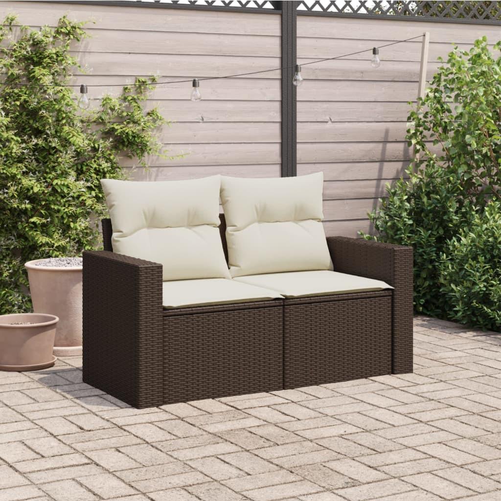 VidaXL Canapé de jardin rotin synthétique  