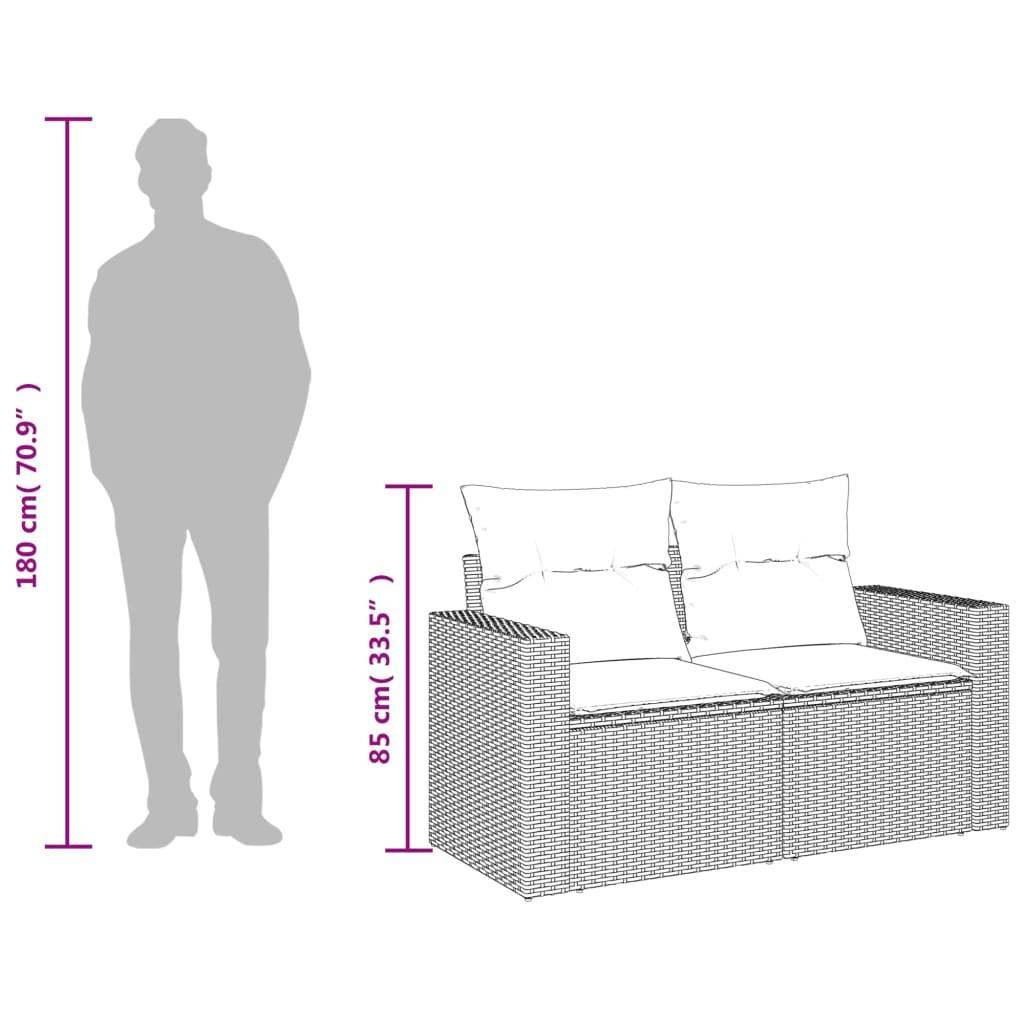 VidaXL Canapé de jardin rotin synthétique  