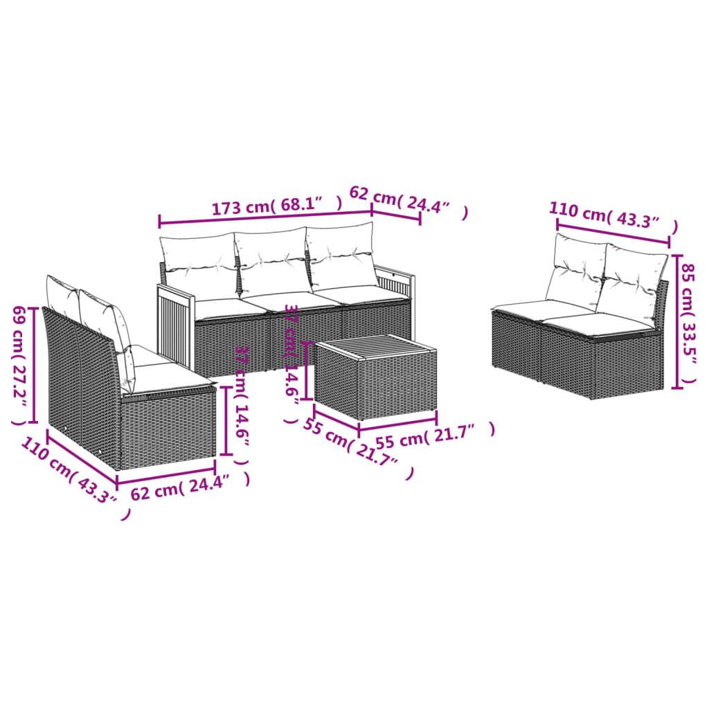 VidaXL Garten sofagarnitur poly-rattan  