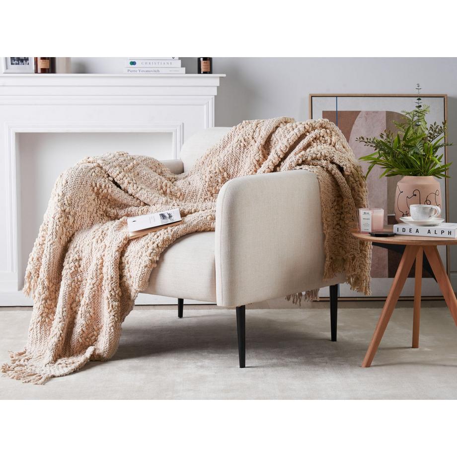 Beliani Couverture en Coton Boho VELLA  