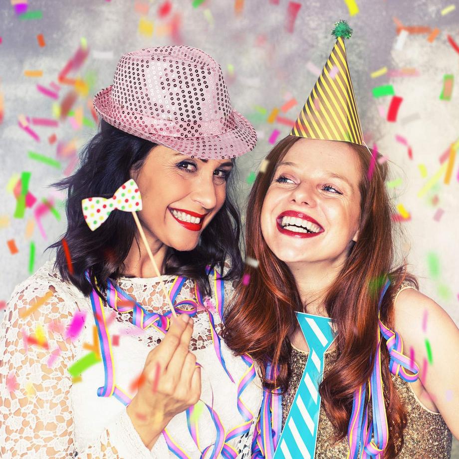 B2X  Lot de 2 chapeaux à paillettes LED 