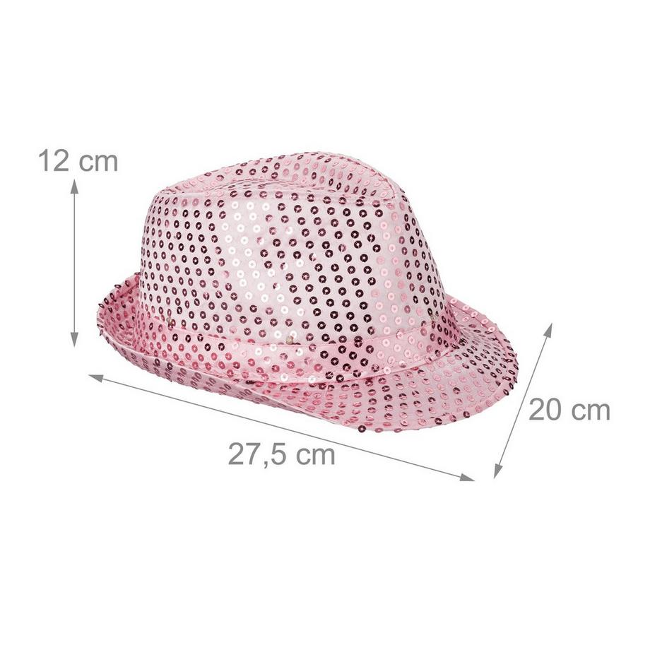 B2X  Lot de 2 chapeaux à paillettes LED 