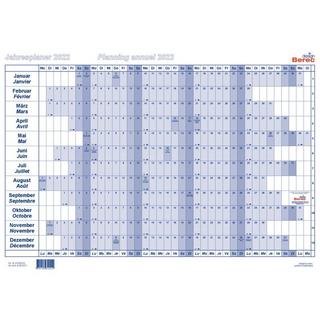 Berec BEREC Papierjahresplan A3 B 5603/22 2022, blau  