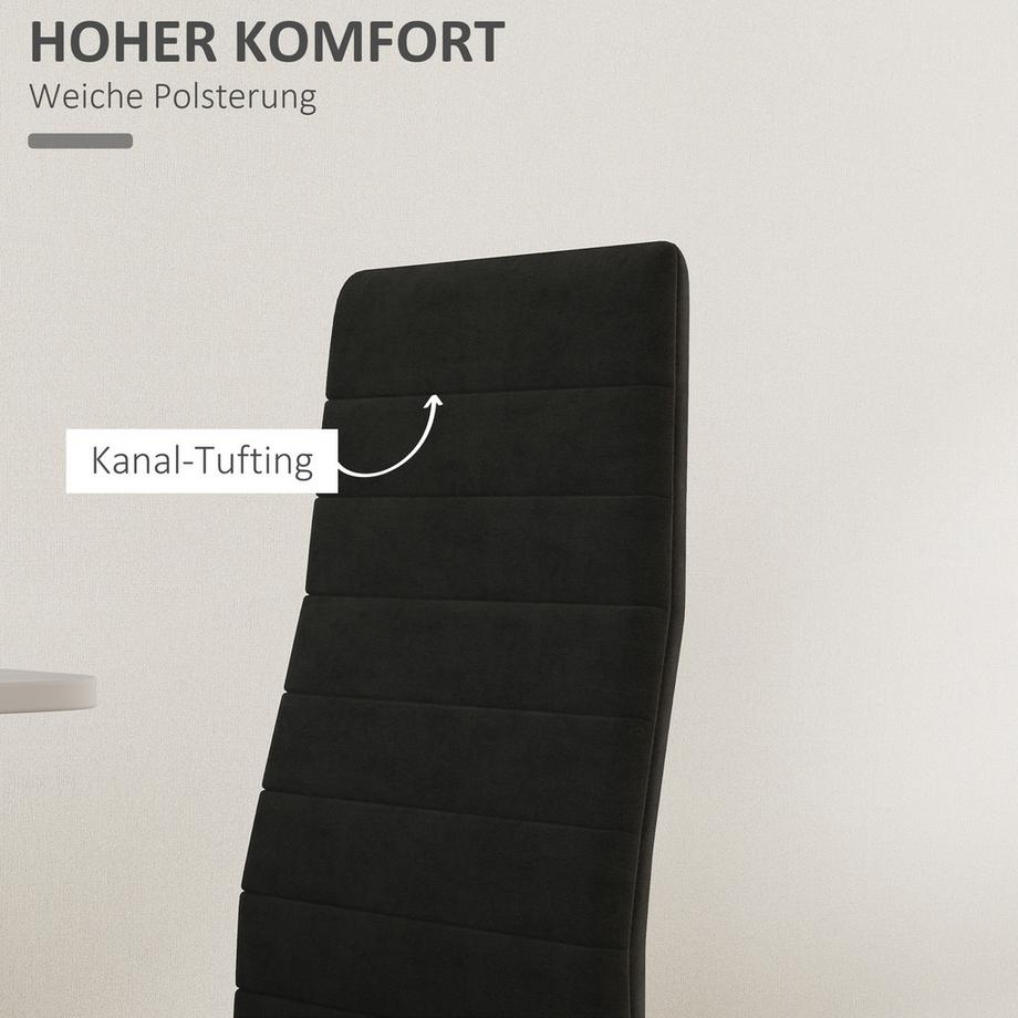 HOMCOM Chaise de salle à manger  