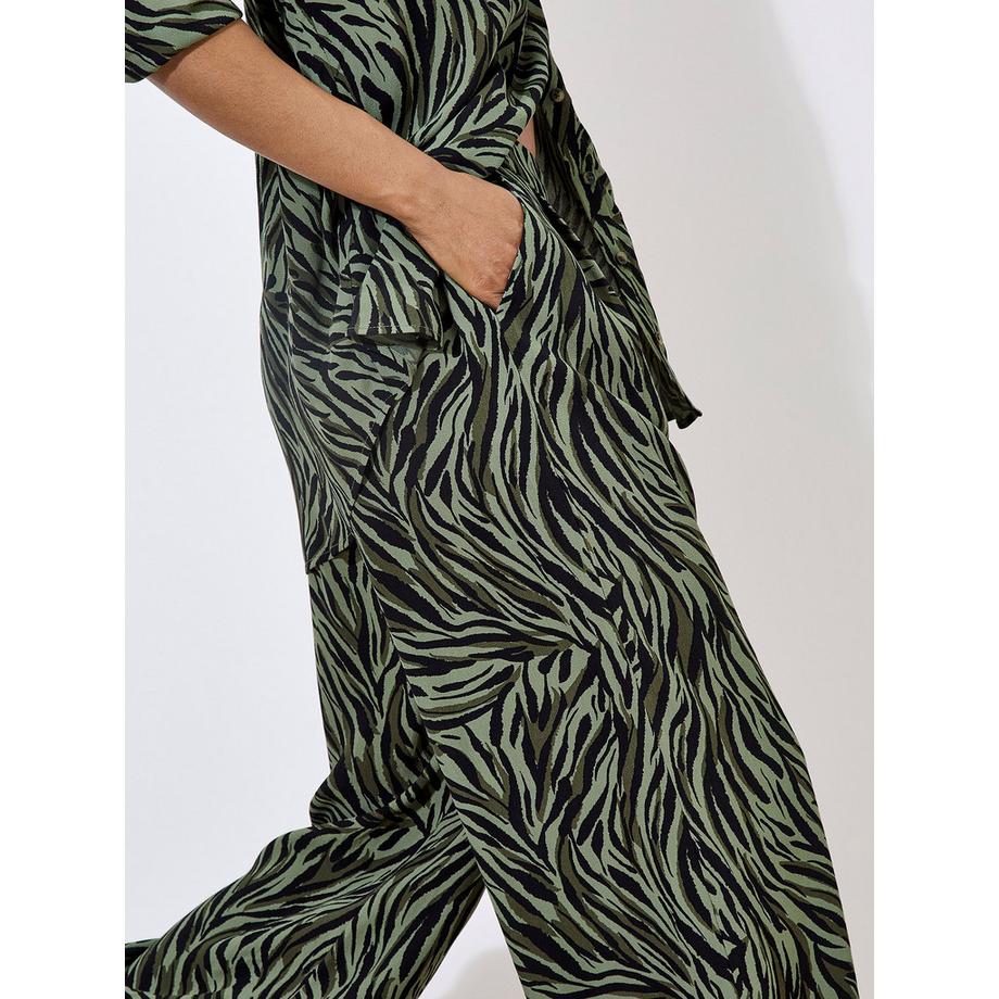 APRICOT Bedruckte Hose mit weitem Bein  