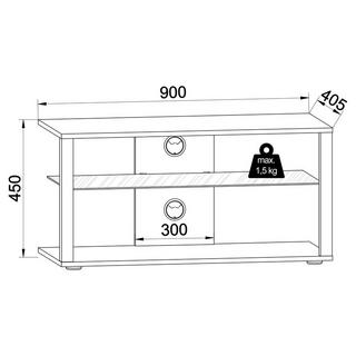 VCM Holz TV Lowboard Fernsehschrank Rack Konsole Möbel Fernsehtisch Fernseh Phono Glas Folas L  