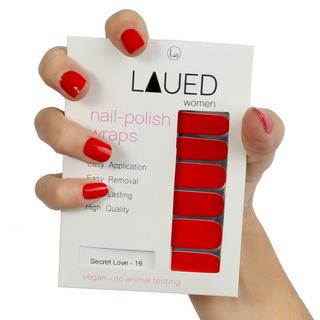 LAUED  vegane Nagelfolien solid red Secret Love 