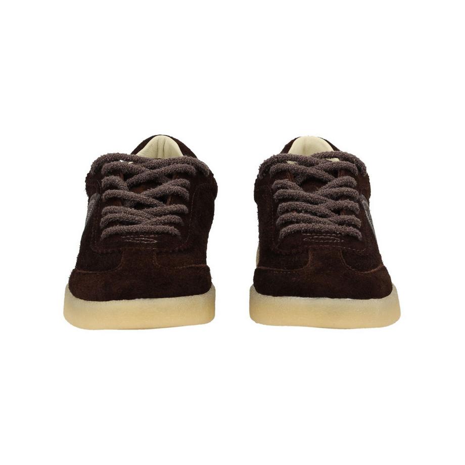 Blauer Sneaker en daim avec logo bouclier  