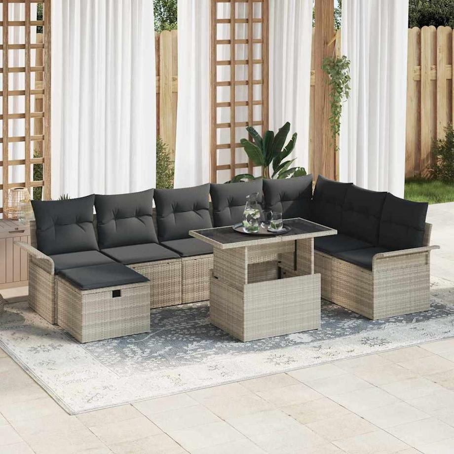 VidaXL Gartensofa-set poly-rattan  