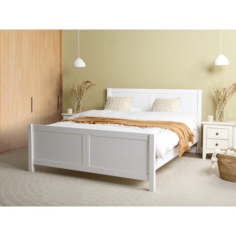 Beliani Letto en Legno di caucciù Rustico CHAMPAGNAT  