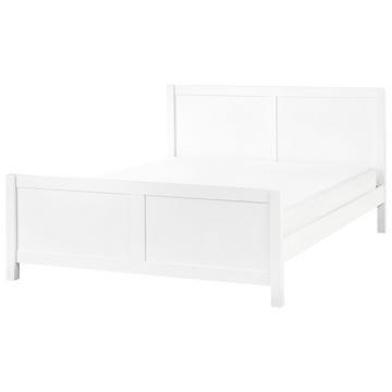 Lit avec sommier en Bois d'hévéa Rustique CHAMPAGNAT