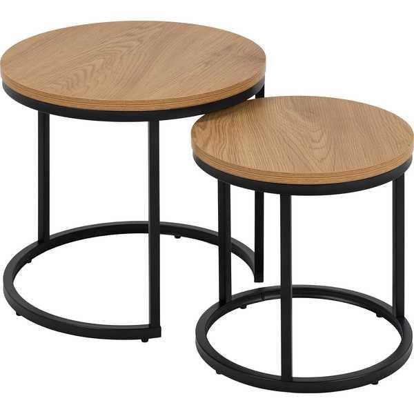 mutoni Set de table d'appoint Belfort marron (2 pièces)  