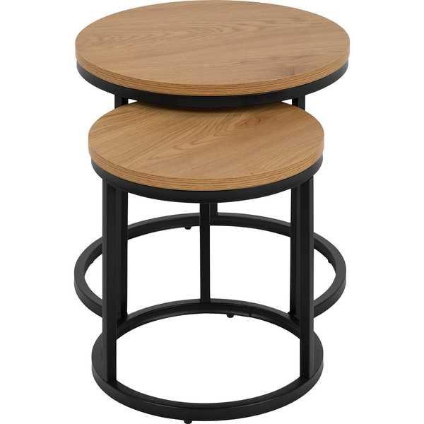 mutoni Set de table d'appoint Belfort marron (2 pièces)  