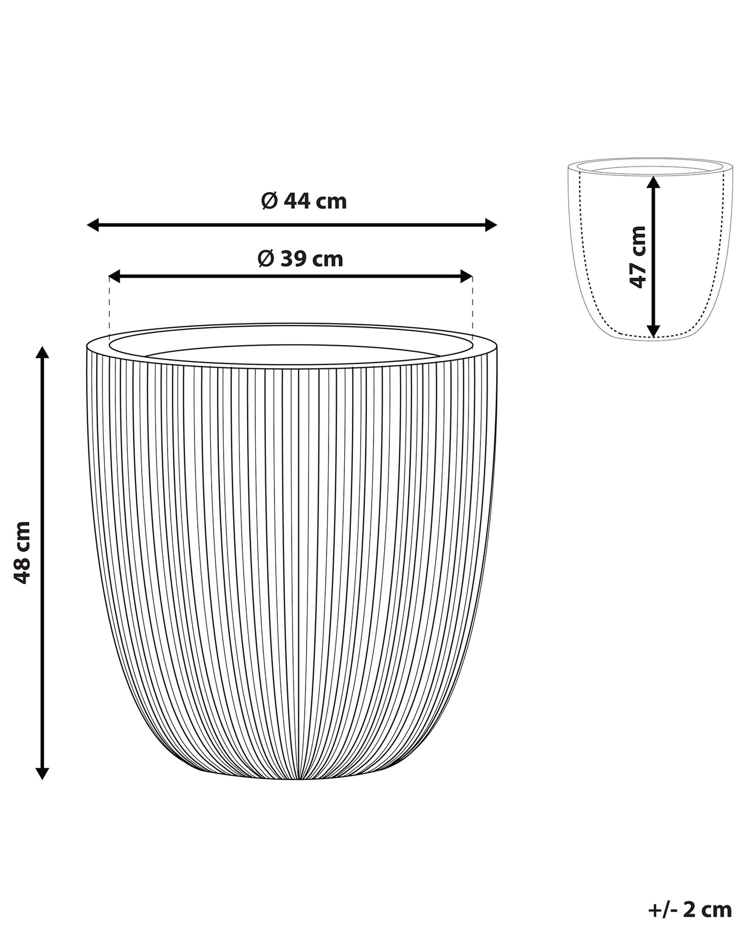 Beliani Vaso per piante grandi en Poliresina Industriale CHIOS  