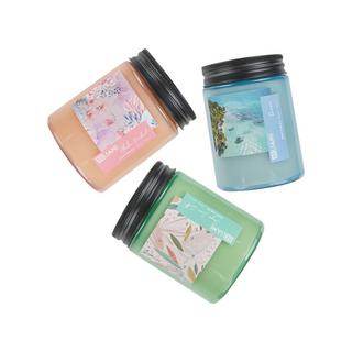 Beliani Lot de 3 bougies parfumées en Cire de soja FRUITY BLOOM  