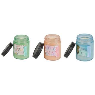Beliani Lot de 3 bougies parfumées en Cire de soja FRUITY BLOOM  