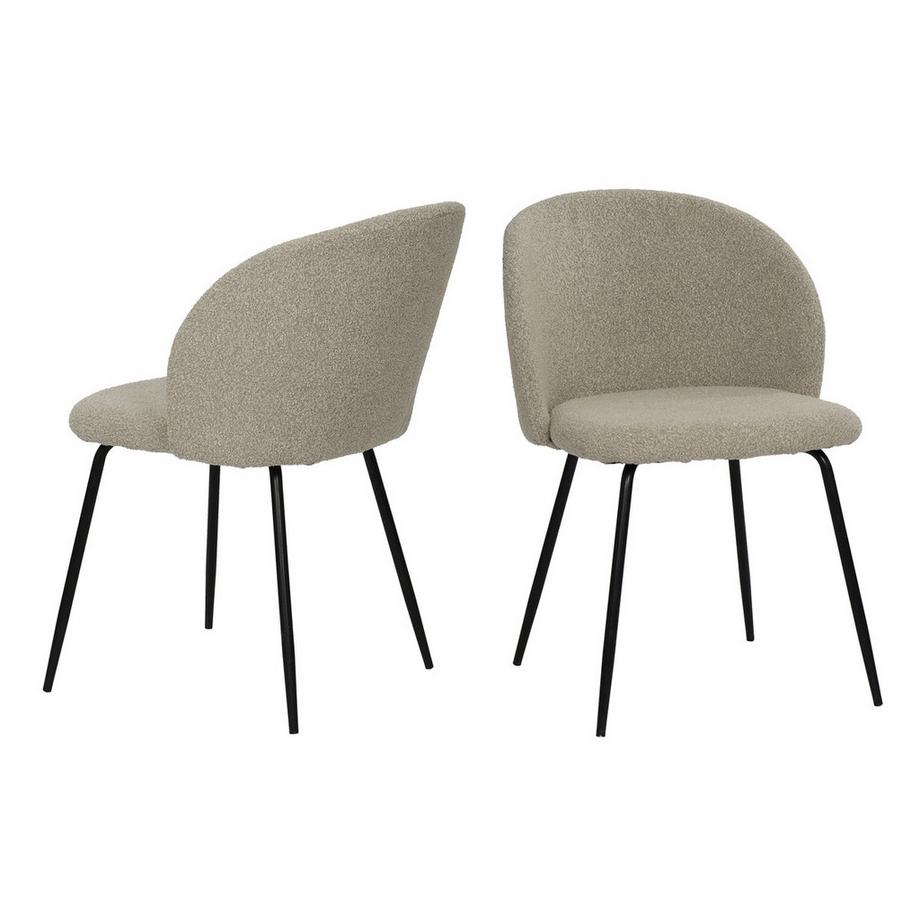 Chaise Poise taupe (lot de 2)