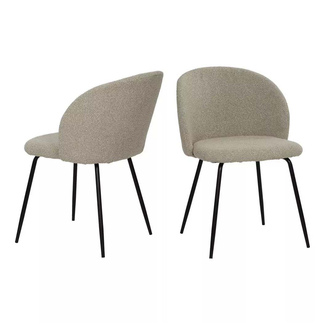 mutoni - Stuhl Poise taupe (2er-Set), One Size