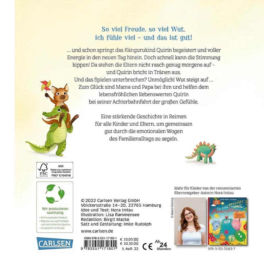 Und was fühlst du, Känguru? Imlau, Nora; Rammensee, Lisa (Illustrationen) Copertina rigida 