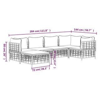 VidaXL Garten lounge set poly-rattan  