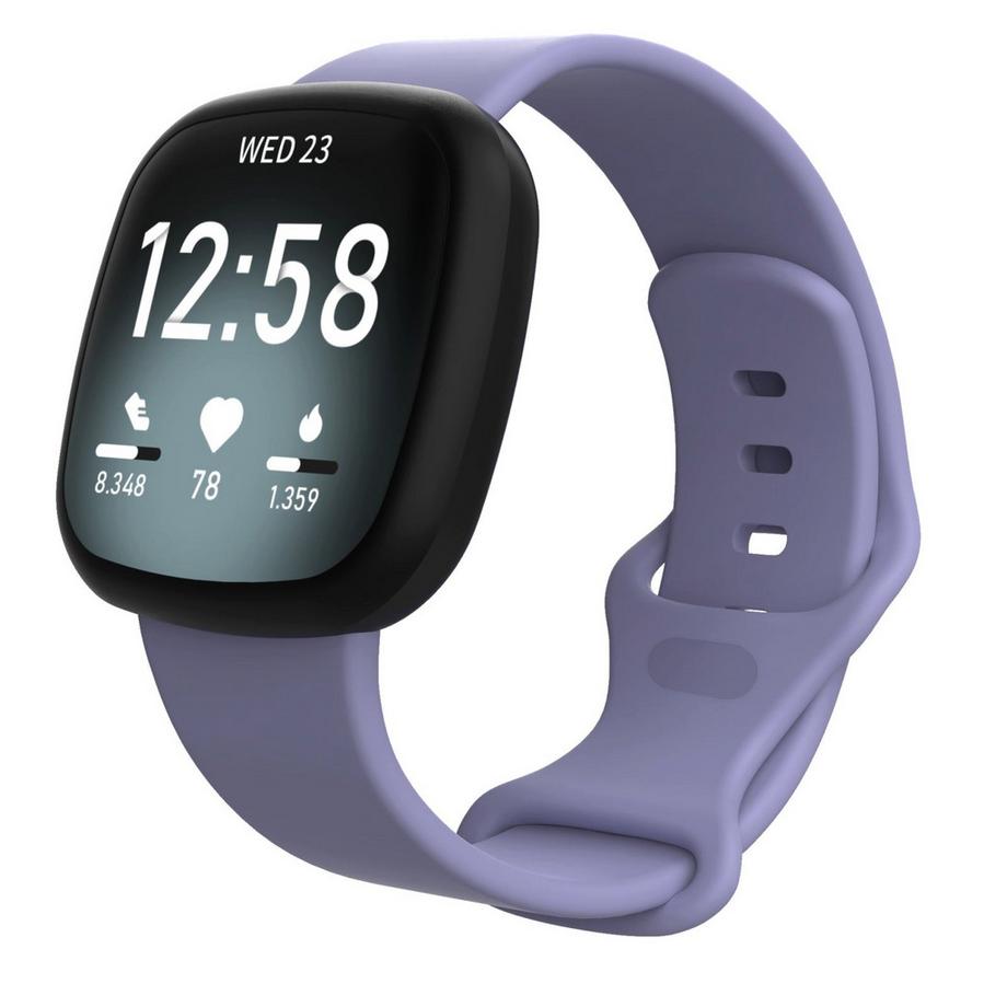 Cinturino In Pelle Vera 22mm Nero Per Fitbit Versa 4/3 E Sense | Ricambio Unisex
