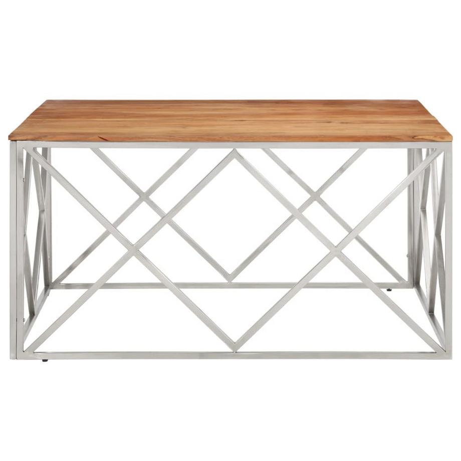 VidaXL Table basse acier inoxydable  