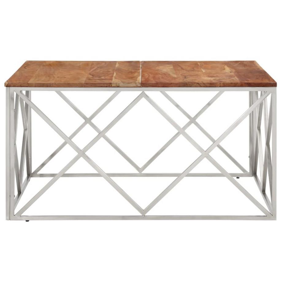VidaXL Table basse acier inoxydable  