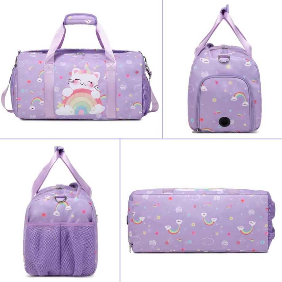 Only-bags.store Sac de Sport Duffel pour Enfants avec Motif Chat Licorne  