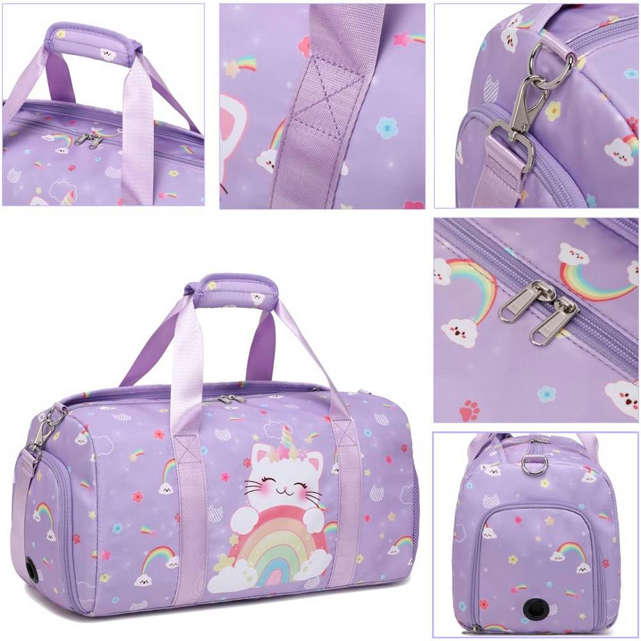 Only-bags.store Sac de Sport Duffel pour Enfants avec Motif Chat Licorne  