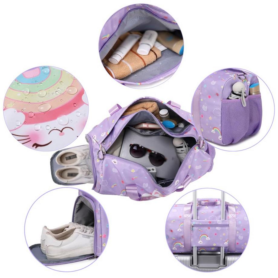 Only-bags.store Sac de Sport Duffel pour Enfants avec Motif Chat Licorne  