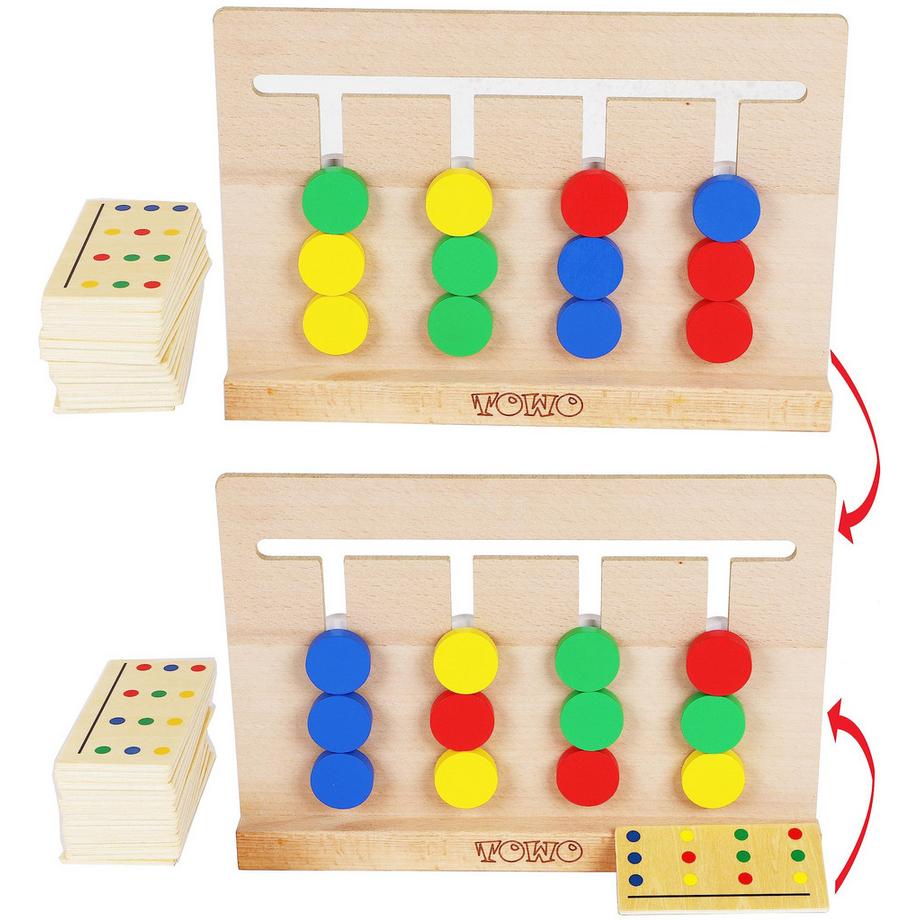 Activity-board  Sortieren von Holz für Kinder nach vorgegebenen Mustern - Gehirntraining und Geschicklichkeitsspiel 