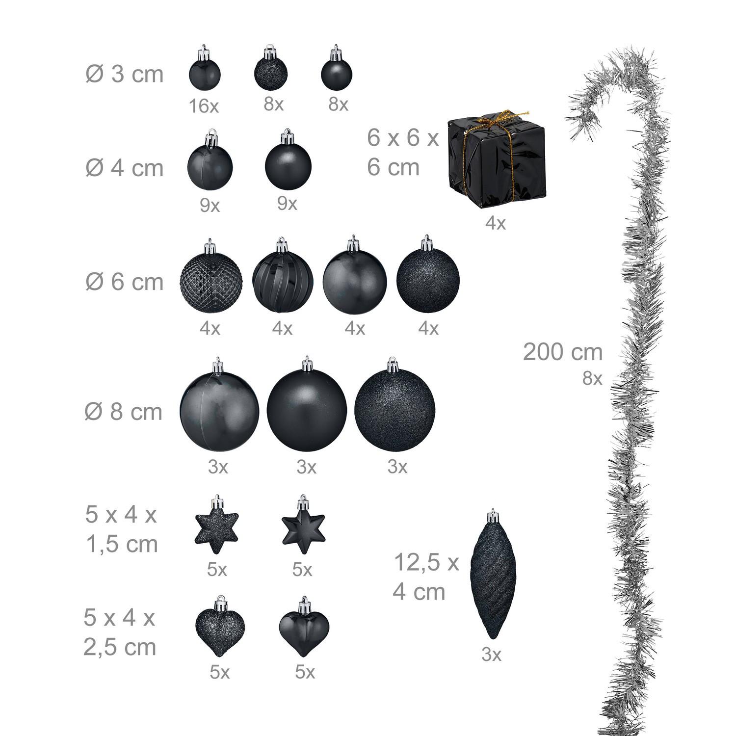 B2X Palline per albero di Natale in set da 110 pz  