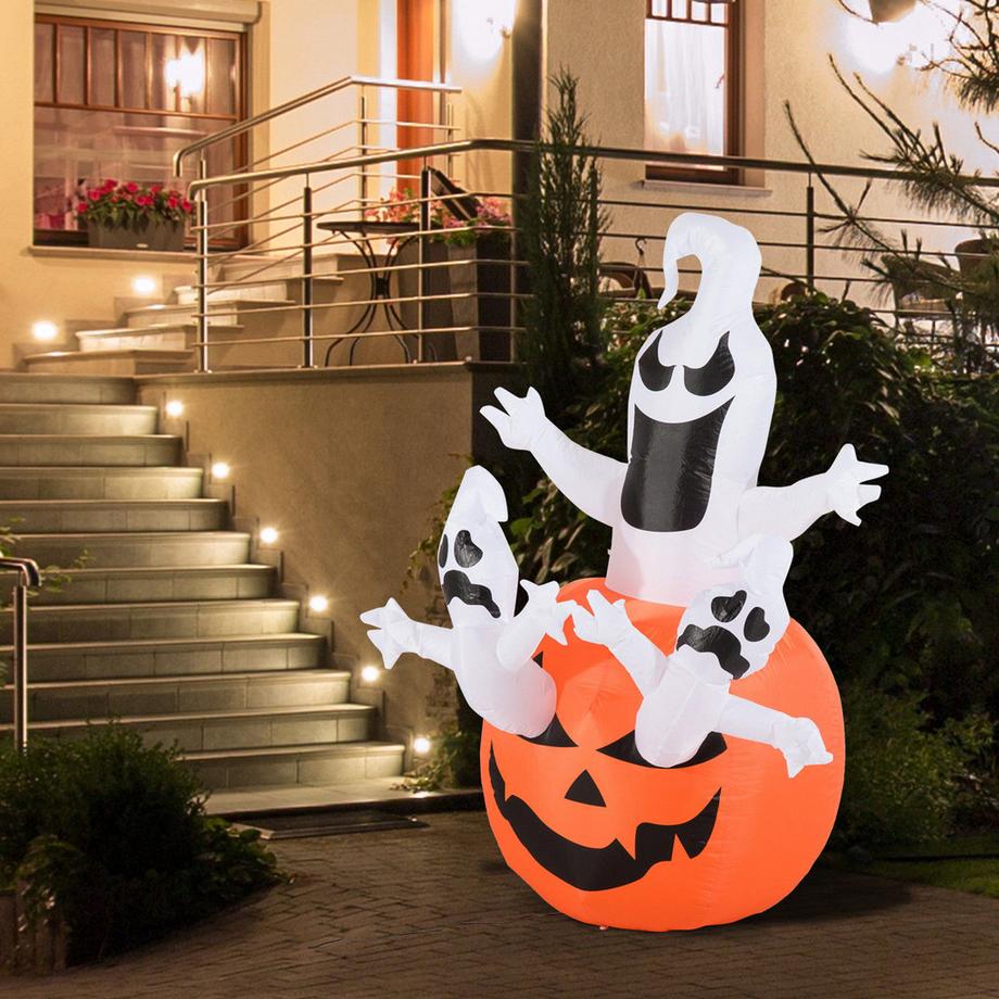 HOMCOM Citrouille gonflable d'Halloween  
