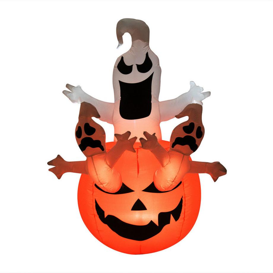 HOMCOM Citrouille gonflable d'Halloween  