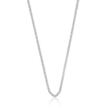 Collier chaine royale classique en or blanc 750, 2mm, 45cm