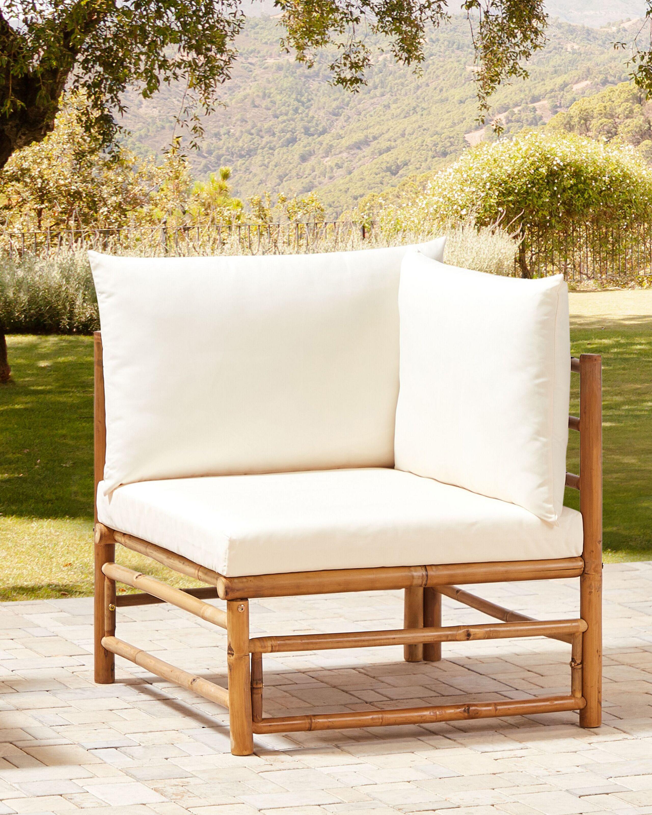 Beliani Garten-Eckmodul aus Bambusholz Boho CERRETO  