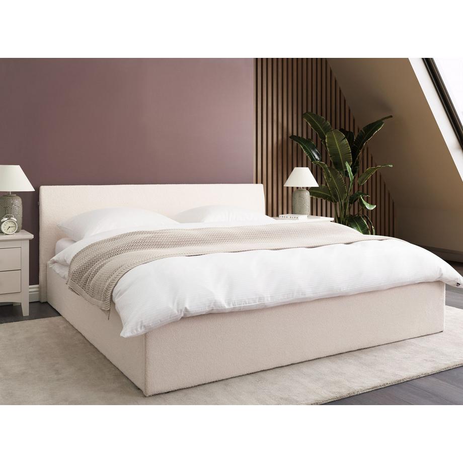 Beliani Lit ottoman en Bouclé Scandinave ORBEY  