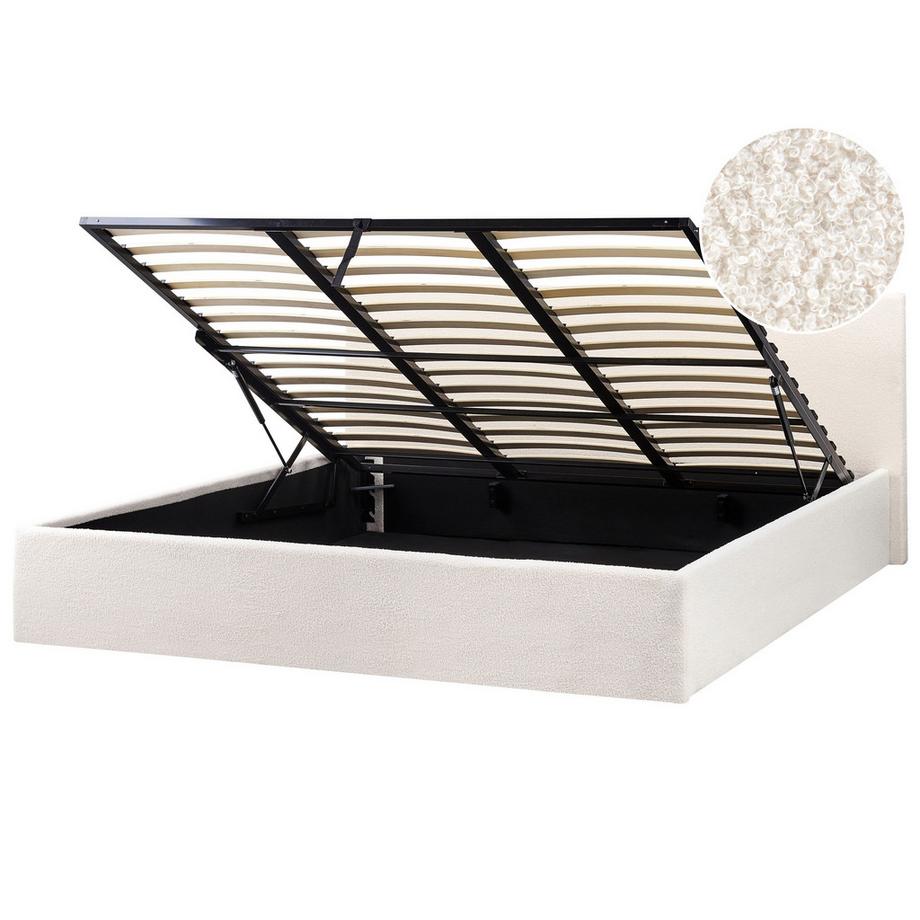 Lit ottoman en Bouclé Scandinave ORBEY