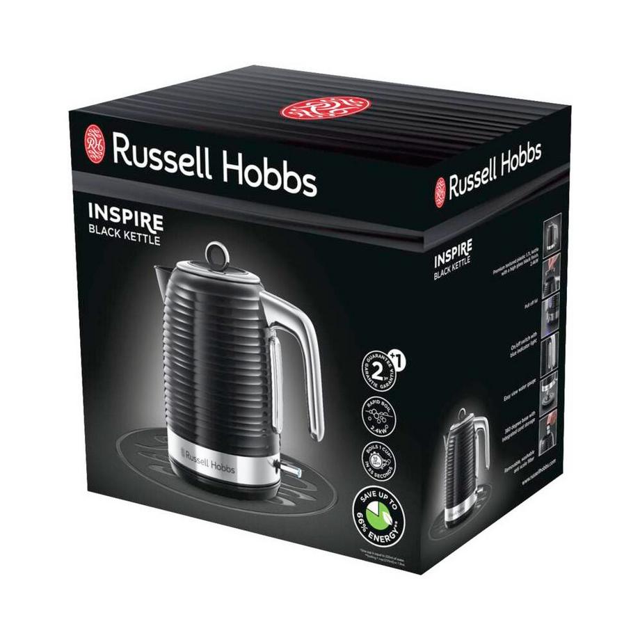 Russell Hobbs Inspire Black Wasserkocher Schwarz  