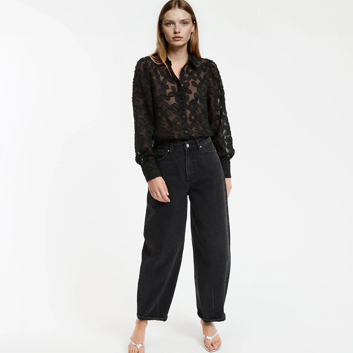 La Redoute Collections Camicetta Maniche Lunghe Burnout  