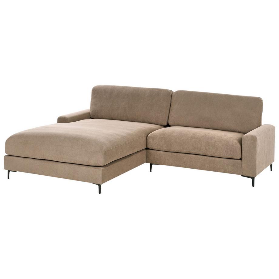 Beliani Canapé d'angle gauche en Tissu Moderne MALOY  